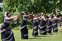 Women dancing in traditional clothing