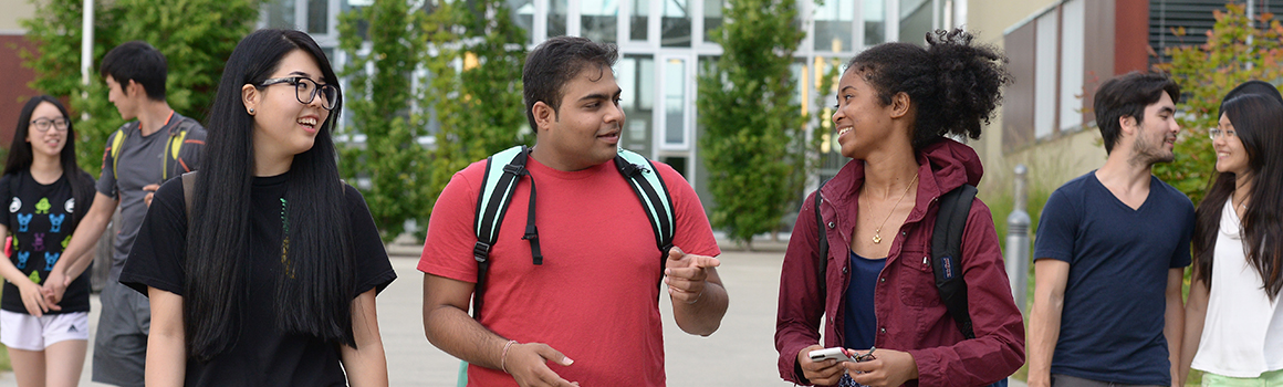 students walking