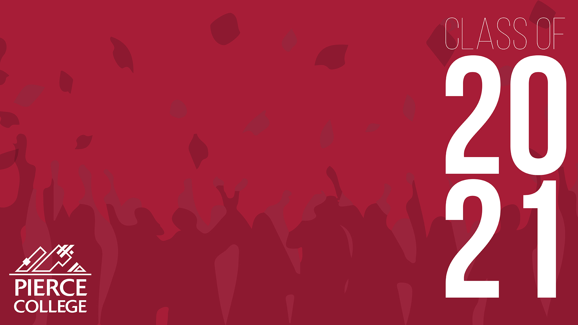 zoom background - illustration of graduates throwing caps