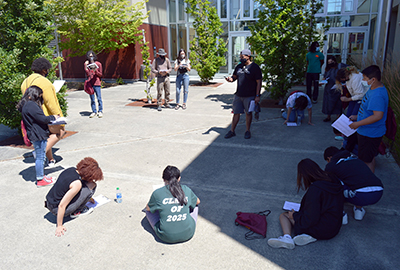 Students participating in summer camp