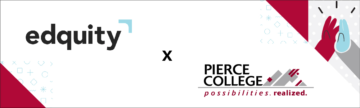 edquity and pierce college logos