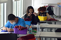 students working at desks