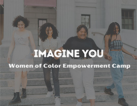 imagine you - women of color empowerment camp, women holding hands on stairs