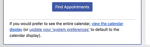 step 7 - calendar view options on scheduling homepage