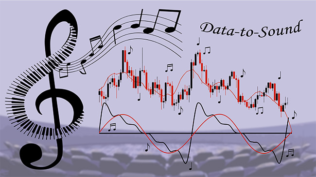 music notes and graph - data-to-sound