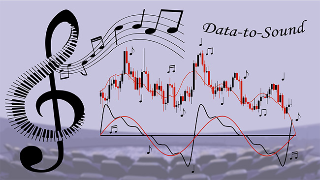 music notes and graph - data-to-sound