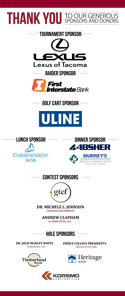 sponsor logos with text thank you to our generous sponsors and donors