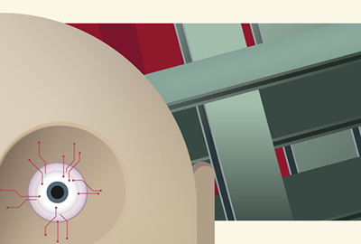 Illustration of a robot's eye