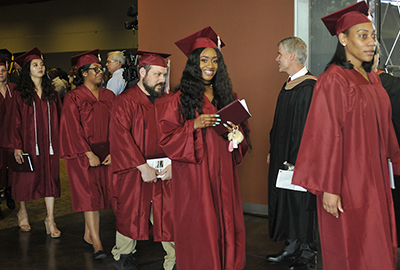 Graduates in cap and gown