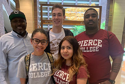 Four Pierce College students and staff who attended the National Diversity Conference together