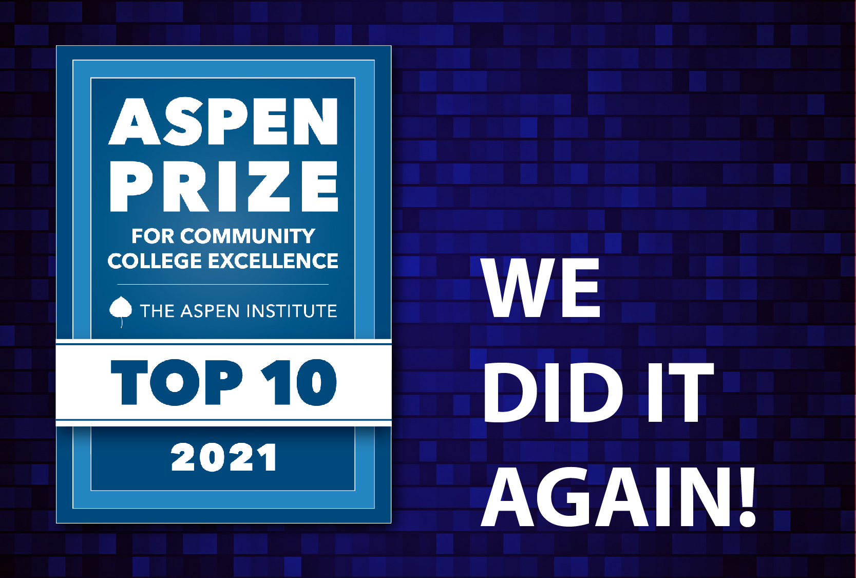 2021 Aspen Prize for Community College Excellence Top 10 logo
