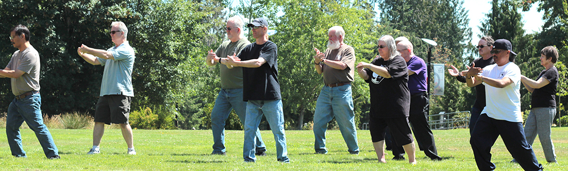 students in tai chi class students in tai chi class