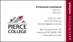 front of business card front of business card