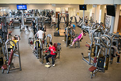 exercise equipment room at fort steilacoom hec