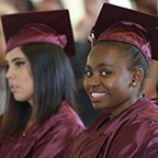 Happy international student at graduation 