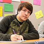 Student in classroom