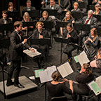 pierce college band playing on stage