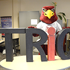 Raider Bird visits TRiO