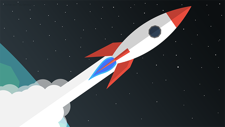 illustration of rocket leaving a planet illustration of rocket leaving a planet