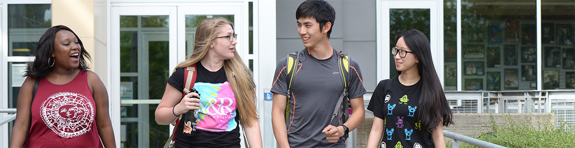 students walking together