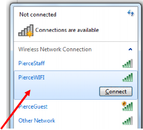 PierceWIFI PierceWIFI on Connections menu